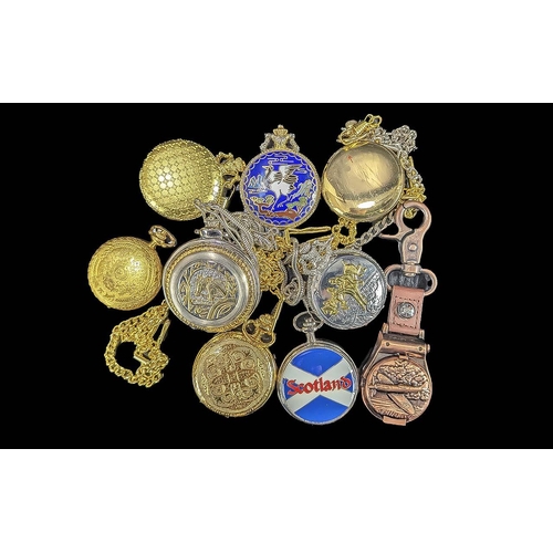 1388 - Collection of ( 10 ) Highly Decorative & Collectable Modern Pocket Watches, Various Designs - Please... 