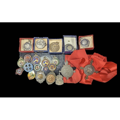 1480 - Bag of Sporting Medals.  Includes Swimming Medals, Sporting Medals + Other Collectable Medals etc.