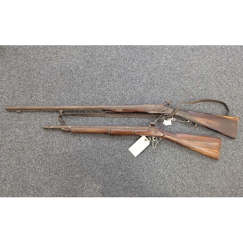 1309 - Two 19th Century Rifles, Enfield plus one other.  Display purposes only.  Enfield length 38.5'', oth... 