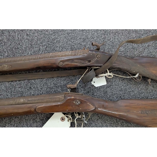 1309 - Two 19th Century Rifles, Enfield plus one other.  Display purposes only.  Enfield length 38.5'', oth... 