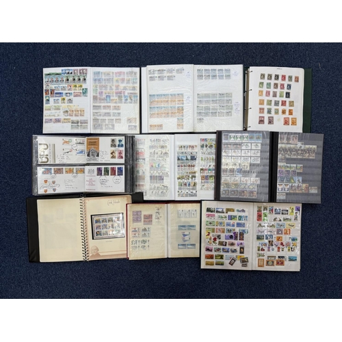 1324 - Stamp Interest - Box of Ten Stamp Albums, and stock books from around the world.