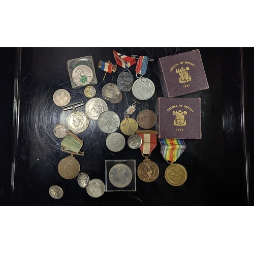 1374 - Bag of Mixed Collectables, Includes Medals, Coins, Buttons etc.