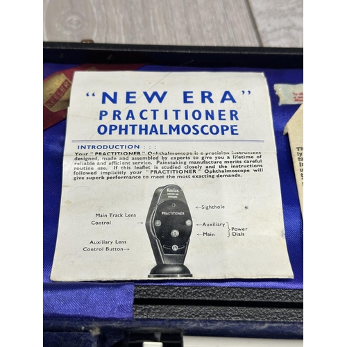 1442A - Medical Interest. Collection of Vintage Doctor's Equipment. Comprises 1/ New Era Practitioner Ophtha... 