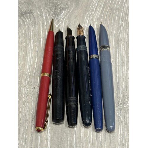 1444A - Collection of Pens. Includes Parker Fountain Pen with 14k Gold Nib, Ever sharp Fountain Pen with 14k... 