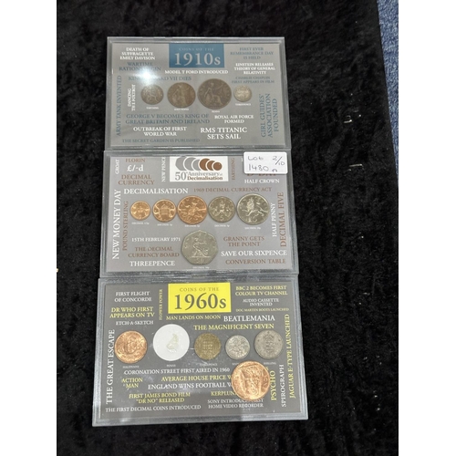 1460A - Good Collection of Coin Sets. Includes The Penny Farthing, Olympics, Churchill, Art Deco, Wall Stree... 