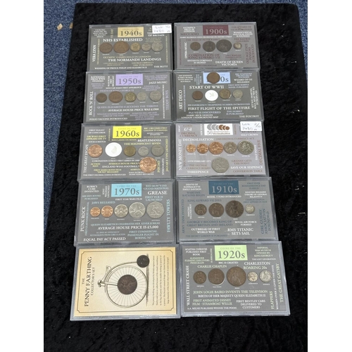 1460A - Good Collection of Coin Sets. Includes The Penny Farthing, Olympics, Churchill, Art Deco, Wall Stree... 