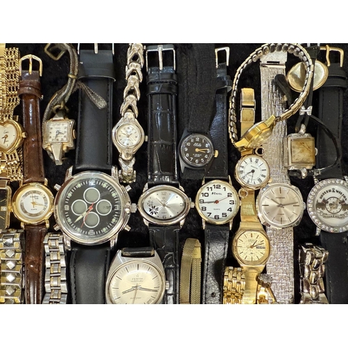 395 - Collection of Ladies & Gentlemen's Wristwatches, leather and bracelet straps, various makes and desi... 