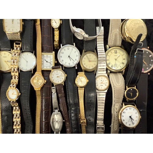 433 - Collection of Ladies & Gentlemen's Wristwatches, leather and bracelet straps, assorted designs and m... 