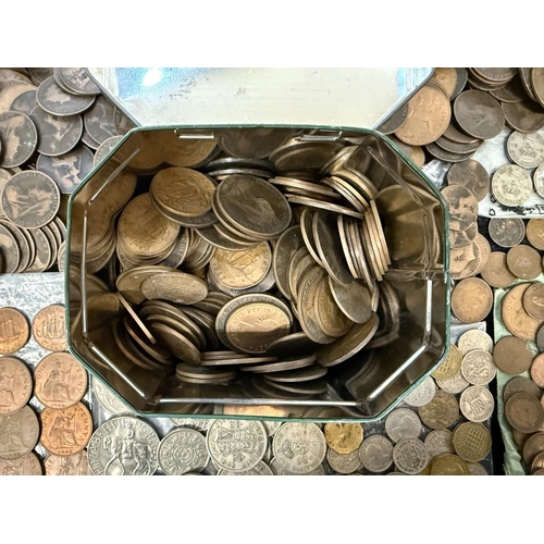 470A - Collection of Coins, including  half crowns, crowns, two shillings, sixpences, three penny pieces, s... 