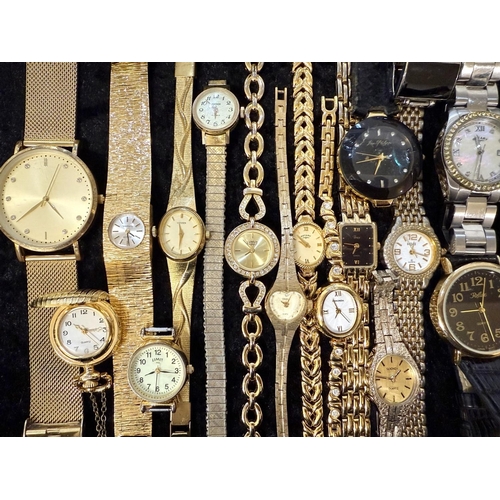 475 - Collection of Ladies & Gentlemen's Wristwatches, leather and bracelet straps, various makes and desi... 