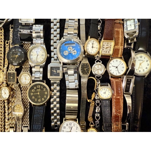 475 - Collection of Ladies & Gentlemen's Wristwatches, leather and bracelet straps, various makes and desi... 