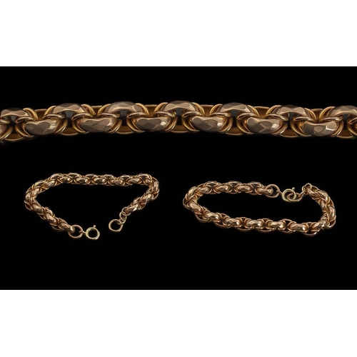 48A - A Fine 9ct Rose Gold Multi-Link Bracelet, Marked for 9ct. Excellent Design and Colour, Expensive Ret... 