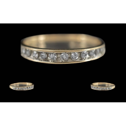 55 - Ladies 18ct Gold Diamond Set Half Eternity Ring, Full Marks to Interior of Shank. The Well Matched D... 