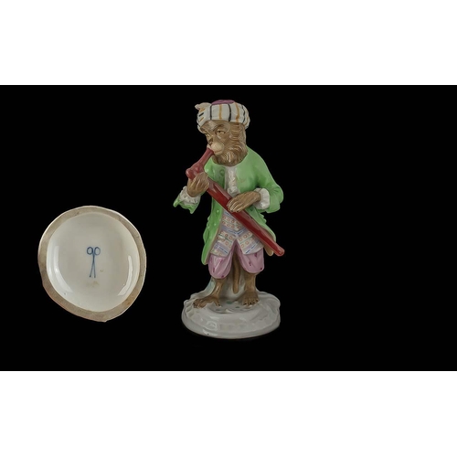 558 - A Fine Collection of Assorted Hand Painted Porcelain 19th Century Monkey Band Figures, Various Facto... 