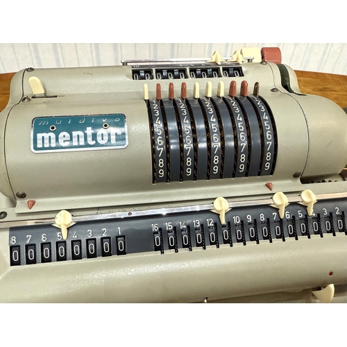 1515 - Muldivo Mentor Vintage Calculating Machine. Made in Germany, Model No. WSR 160, No. 204540.  With co... 