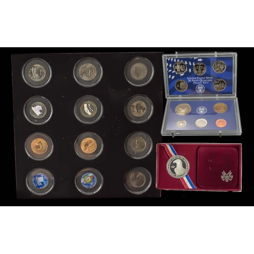 1452A - 2004 Morgan Mint Ultimate Nickel Collection,  Together With A Proof 1983 Olympic Silver Dollar And 2... 