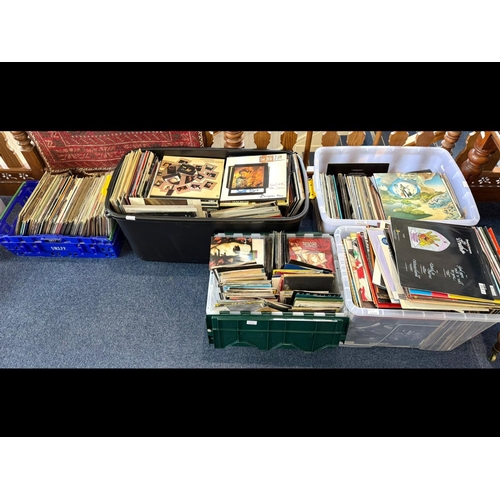 1498 - Large Quantity of Albums, EP's and 12'' Records, approx. 1200,  together with approx. 400 45's.  Var... 