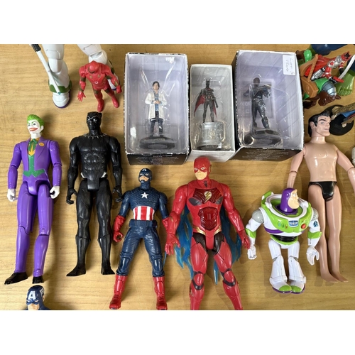 1504 - Two Boxes of Action Figures, Matel, odd Toy Story, The Hulk, etc.  Unboxed.