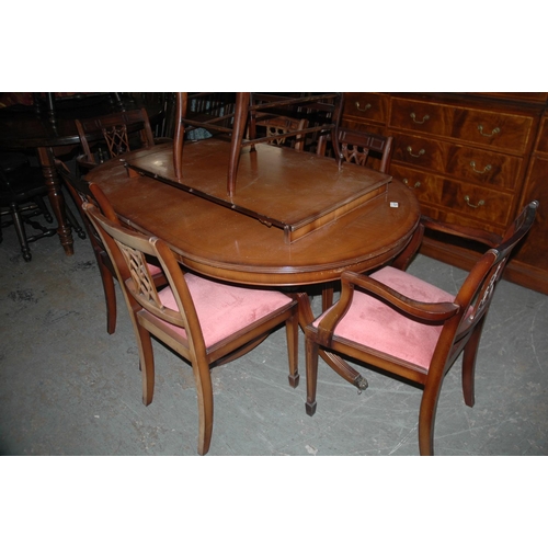 107 - Dining table & 6 chairs