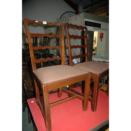 113 - Pair of mahogany chairs