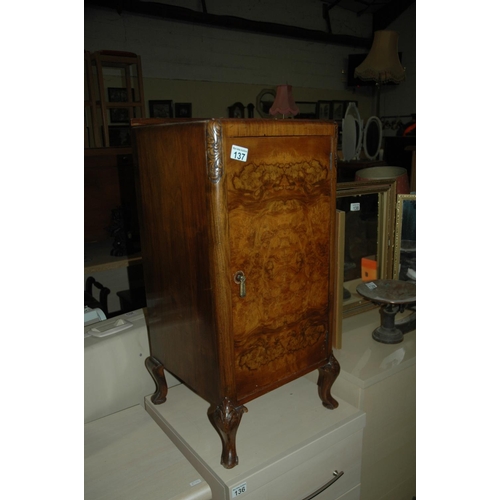 137 - Walnut pot-cupboard