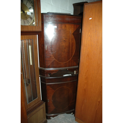 154 - 2 mahogany corner cupboards