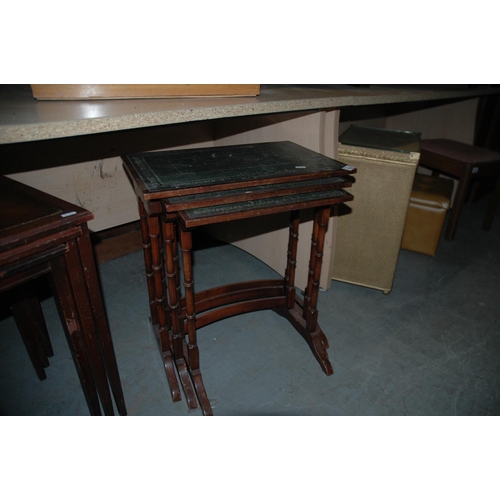 167 - Nest of 3 mahogany tables