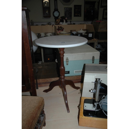 169 - Wine table with marble top