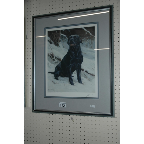 312 - Framed dog print, Ltd Ed