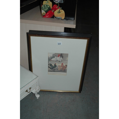 331 - 2 framed poultry prints