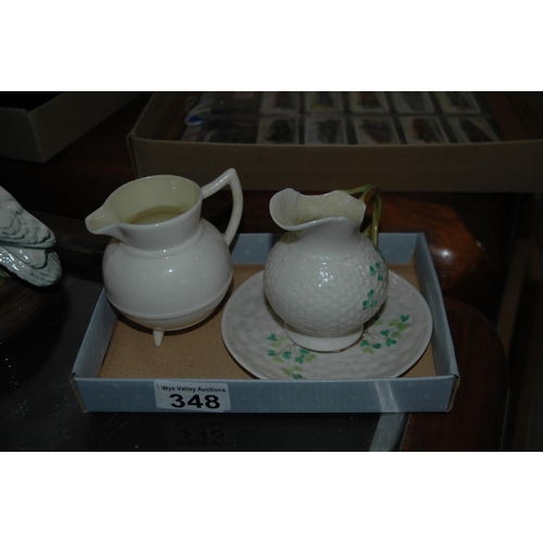 348 - 3 items of Belleek china