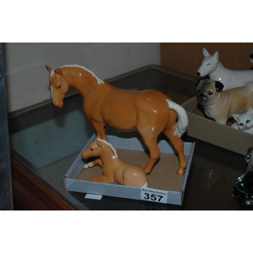 357 - 2 Beswick horses