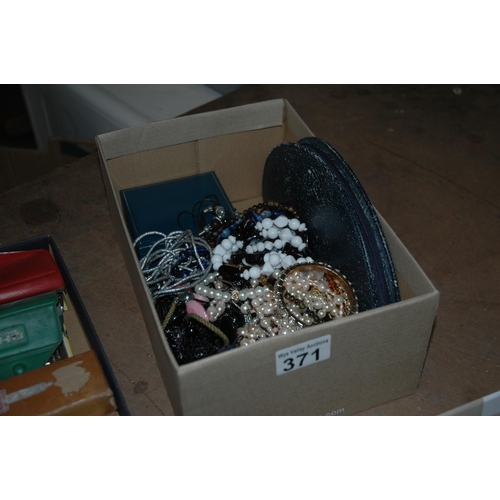 371 - Box of costume jewellery