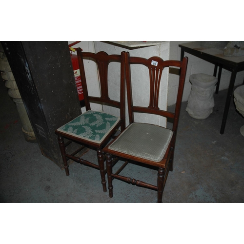 95 - Pair of mahogany chairs