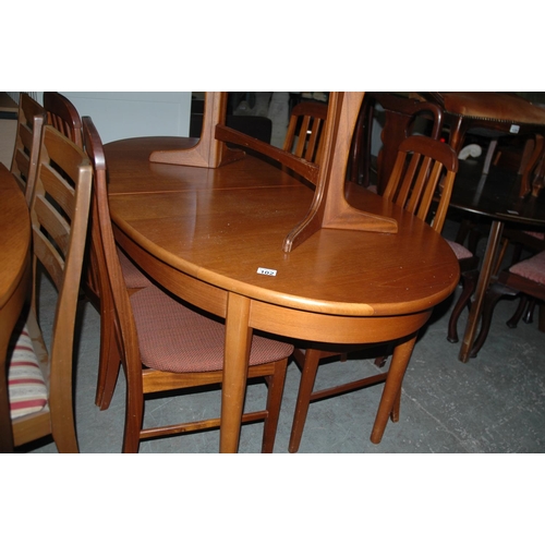 102 - Oval dining table & 4 chairs