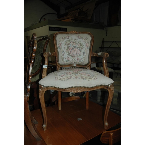 117 - Upholstered armchair