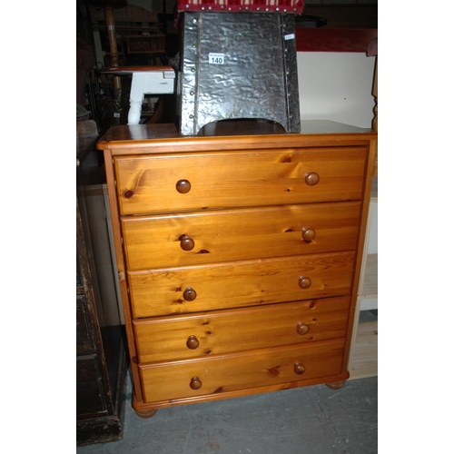 139 - Pine chest of drawers