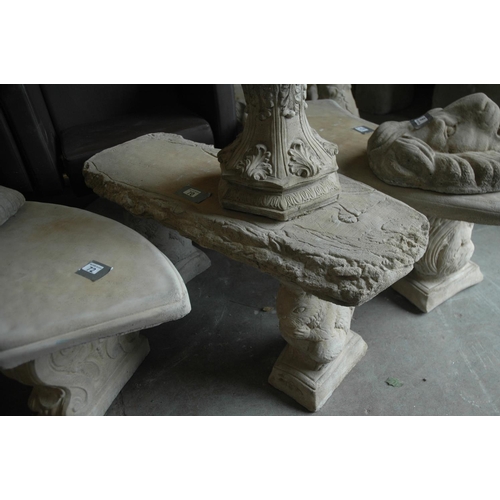 70 - Rustic concrete seat