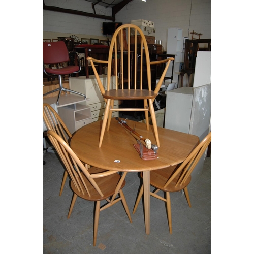 131 - Ercol table & 4 chairs