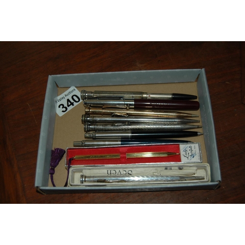 340 - Tray of collectable pens