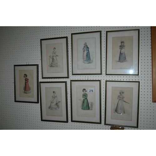 278 - Set of 7 framed prints