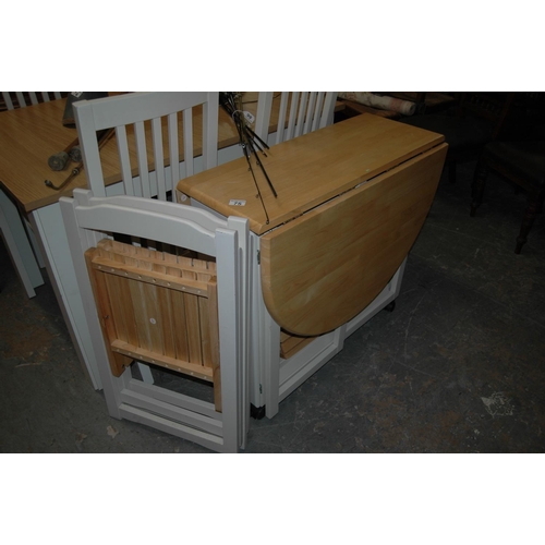 75 - Folding table & 4 chairs