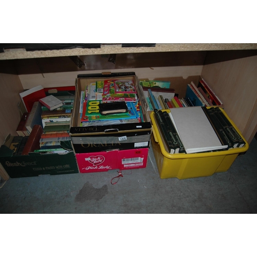 185 - 5 boxes of books