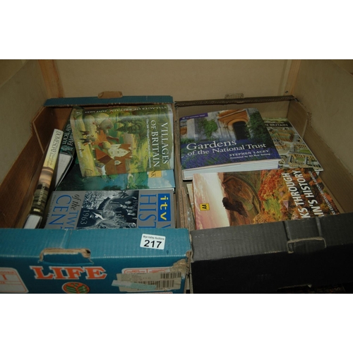 217 - 2 boxes of books