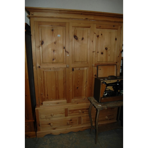 229 - Pine triple wardrobe