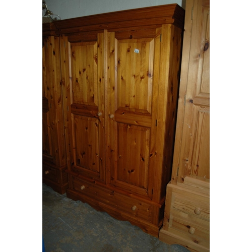 230 - Pine double wardrobe