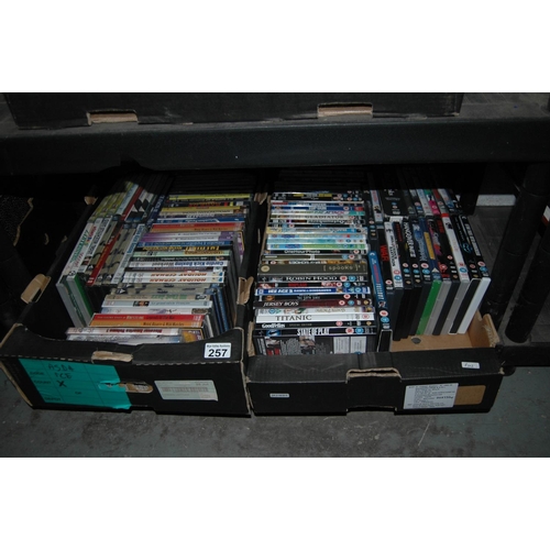 257 - 2 boxes of dvds