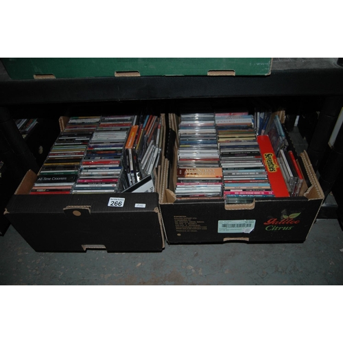 266 - 2 boxes of cds