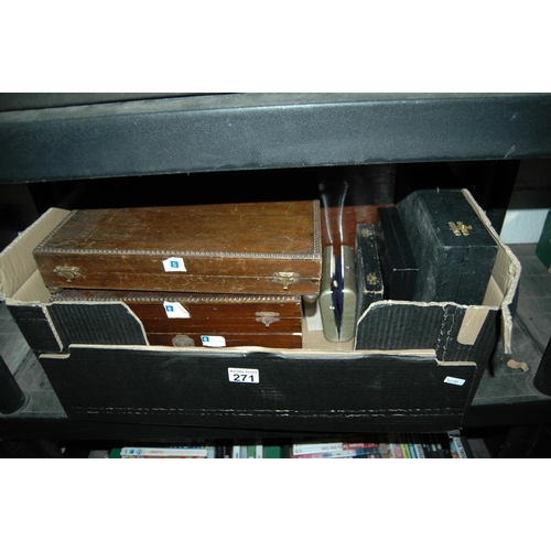 271 - Qty of cutlery boxes