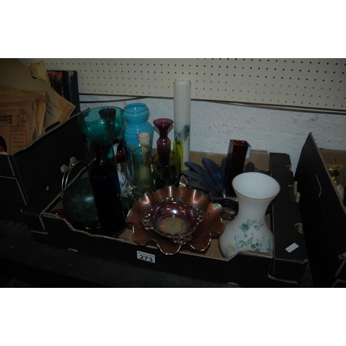 273 - Box of china & glass